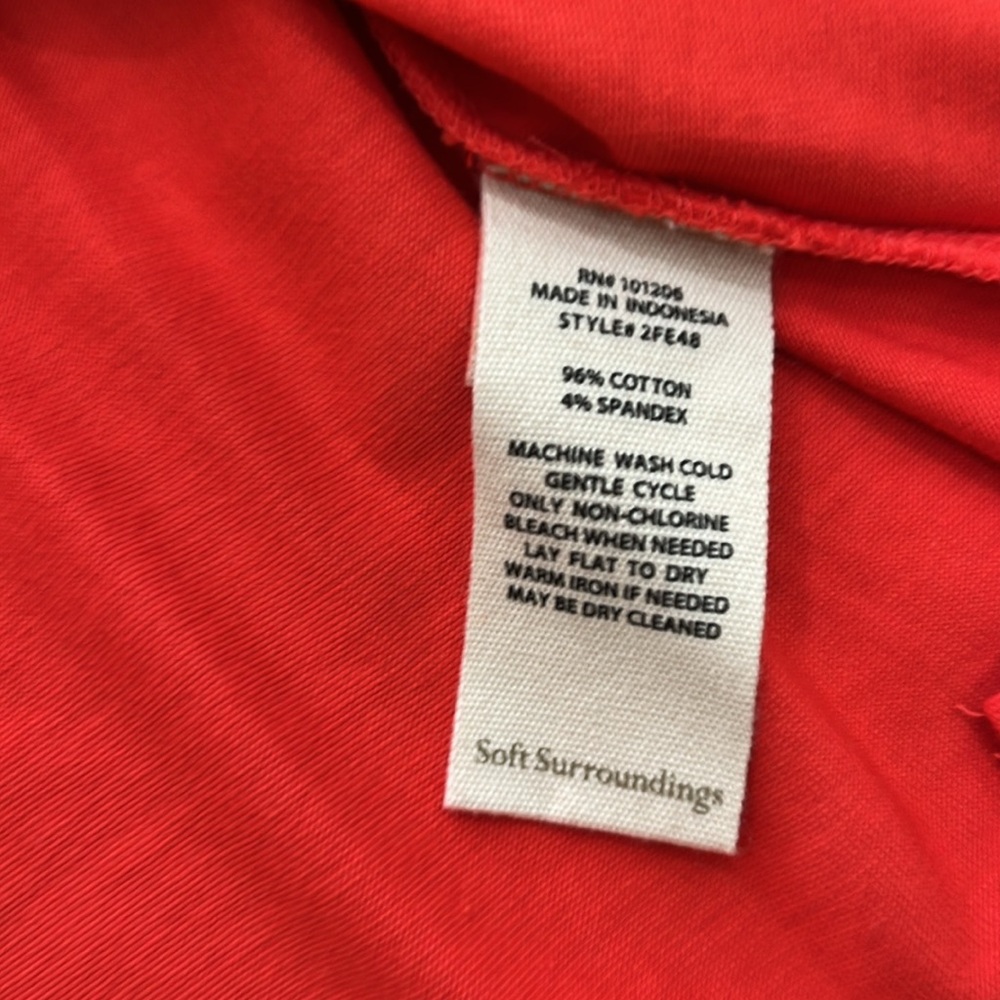 Soft Surroundings orange short sleeve tee M - Picture 4 of 7